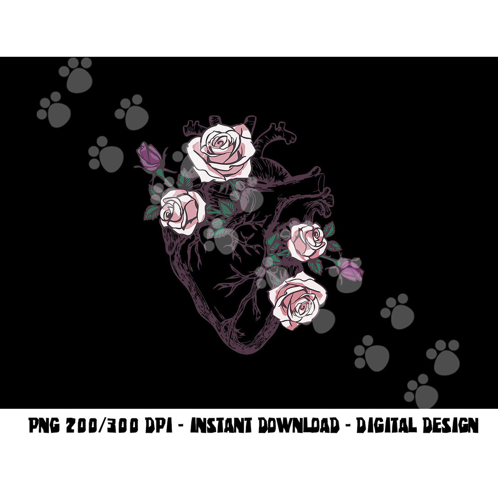 Anatomical Heart Floral Cute Roses Human Anatomy Love Nurse png, sublimation copy.jpg