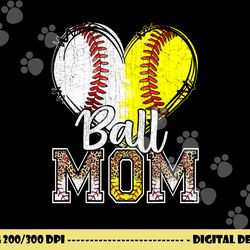 ball mom heart baseball softball mama women mothers day 2022 png, sublimation copy