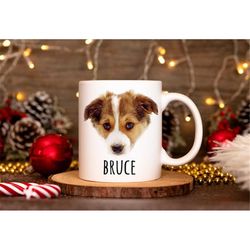 Custom photo mug, Dog lover gift, Dog Mug, Custom Text Mug, Christmas Mug, Christmas Gift, Personalized photo mug, face