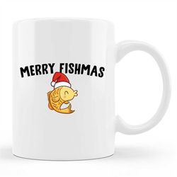 fisherman xmas mug, fisherman xmas gift, christmas mug, fisherman mug, gift for fisherman, fisherman gift, funny fishing