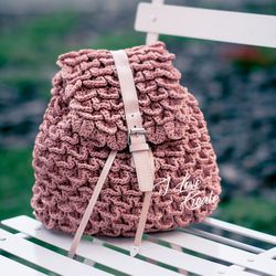 Shell Backpack Crocodile stitch backpack PDF pattern Boho backpack Video tutorial Crochet backpack Handbag patterns PDF