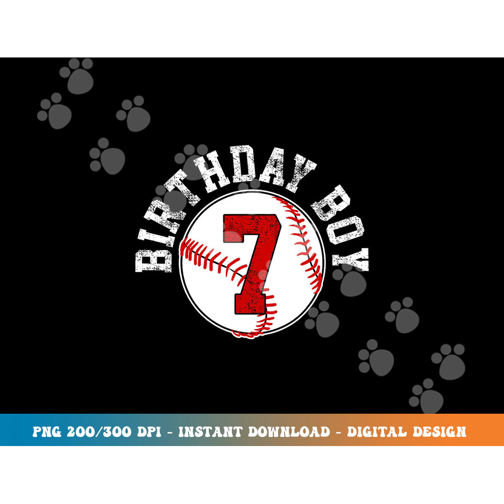 Baseball 7th Birthday Party 7 Years Old Gift png, sublimation copy.jpg