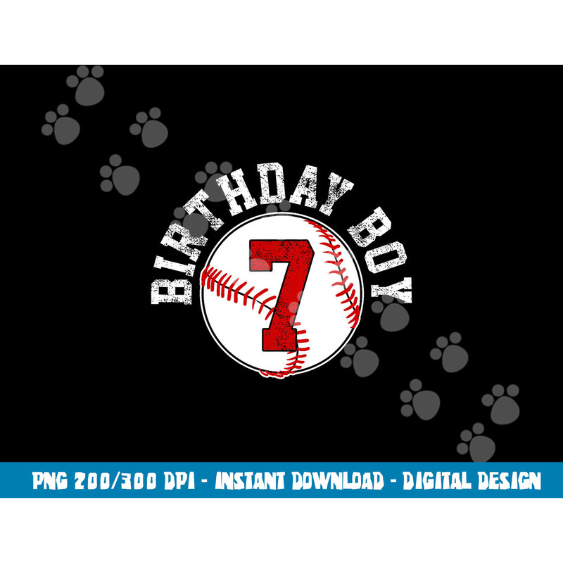 Baseball 7th Birthday Party 7 Years Old Gift png, sublimation copy.jpg