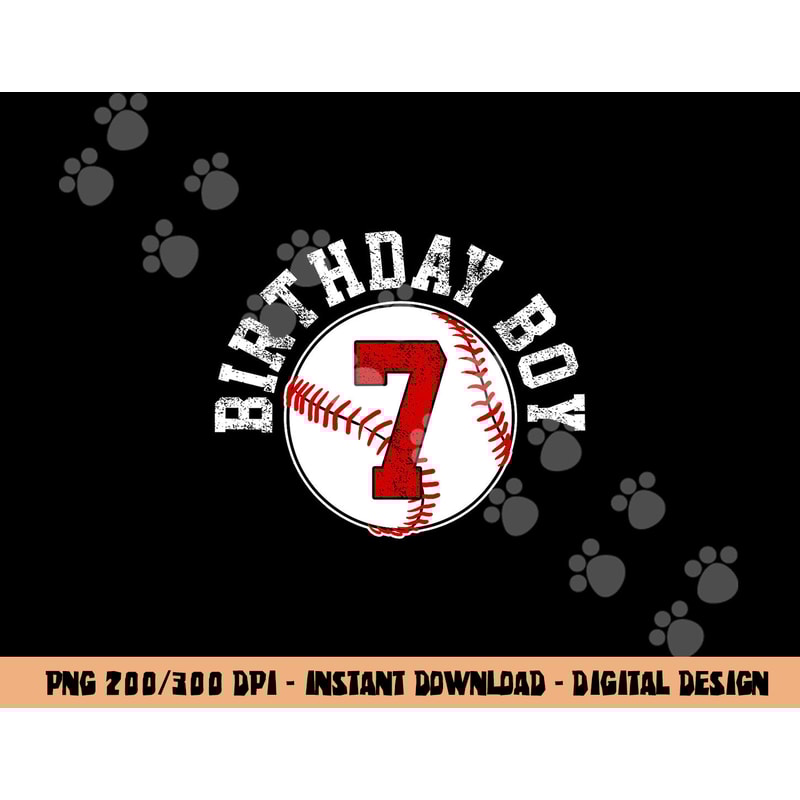 Baseball 7th Birthday Party 7 Years Old Gift png, sublimation copy.jpg