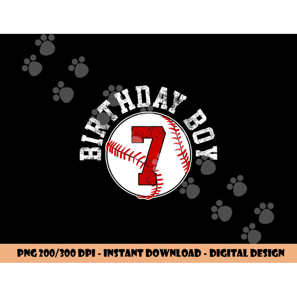 Baseball 7th Birthday Party 7 Years Old Gift png, sublimation copy.jpg