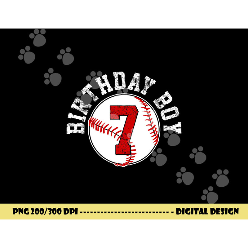 Baseball 7th Birthday Party 7 Years Old Gift png, sublimation copy.jpg
