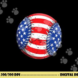 baseball american flag 4th of july boys men retro ball sport png, sublimation copy