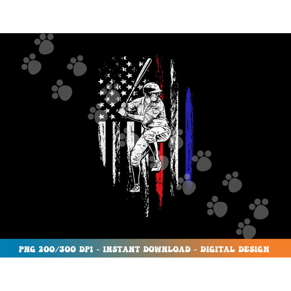 Baseball American Flag Batter Hitting USA 4th Of July Gift png, sublimation copy.jpg