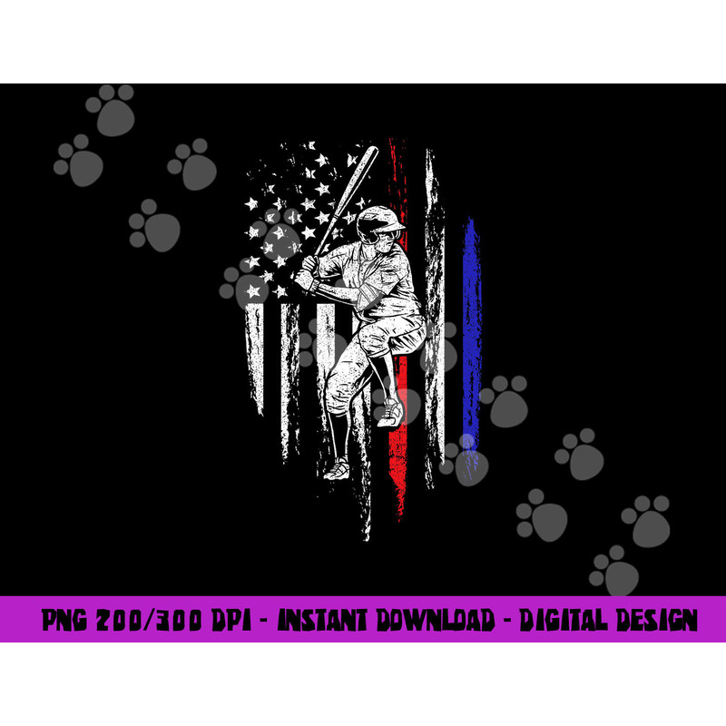 Baseball American Flag Batter Hitting USA 4th Of July Gift png, sublimation copy.jpg