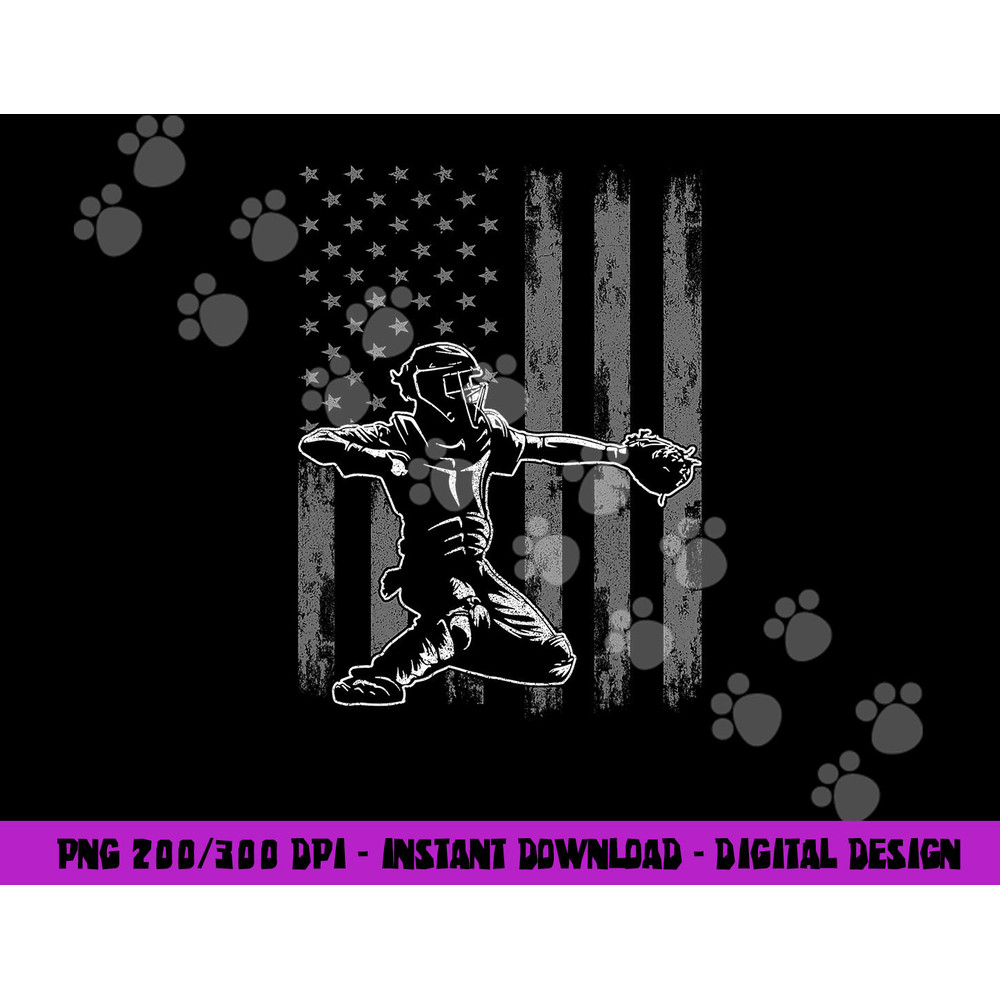 Baseball Catcher Shirt For Boys Men, Baseball USA Flag png, sublimation copy.jpg
