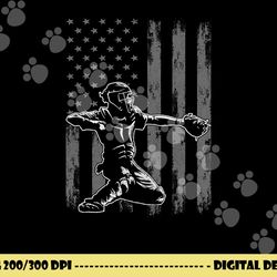 baseball catcher shirt for boys men, baseball usa flag png, sublimation copy