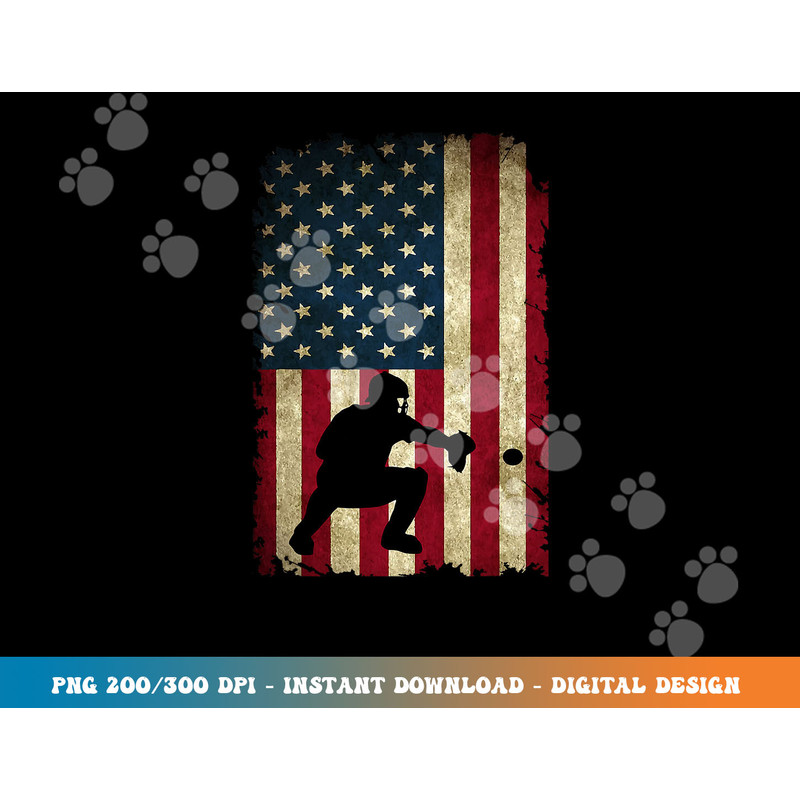 Baseball Catchers Gear Sports American Flag Little Leaguer png, sublimation copy.jpg