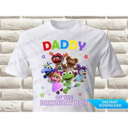 Muppet Babies Daddy of the Birthday Boy Iron On Transfer, Muppet Babies Iron On Transfer, Muppet Babies Birthday Shirt I