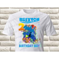 finding dory iron on transfer, finding dory birthday boy iron on transfer, finding dory birthday shirt iron on transfer,