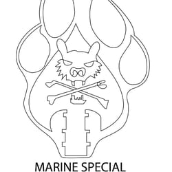 comand - with paw -mars 02opperations marine special line art vector file black white vector outline or line art file