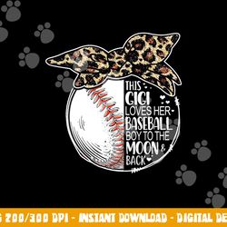 baseball gigi vintage leopard messy bun png, sublimation copy