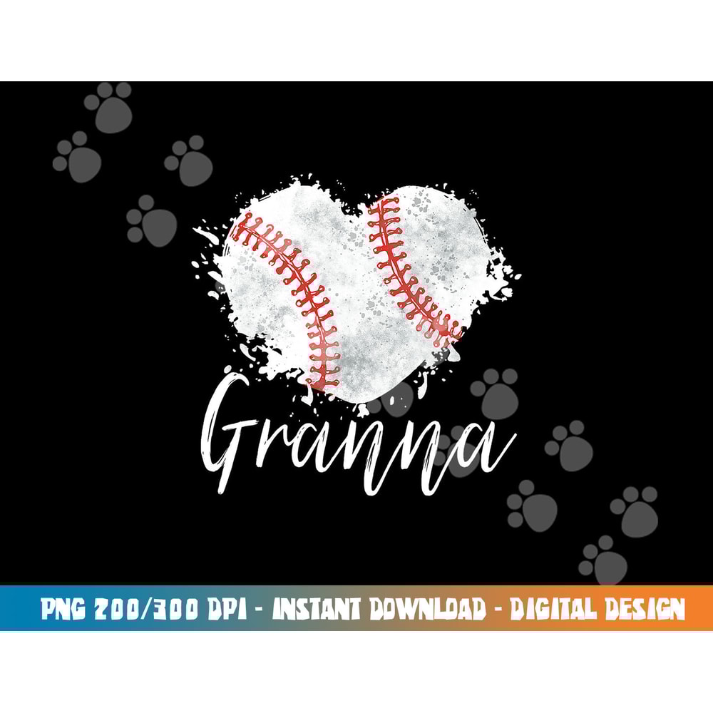 Baseball Granna png, sublimation Baseball Love Heart copy.jpg