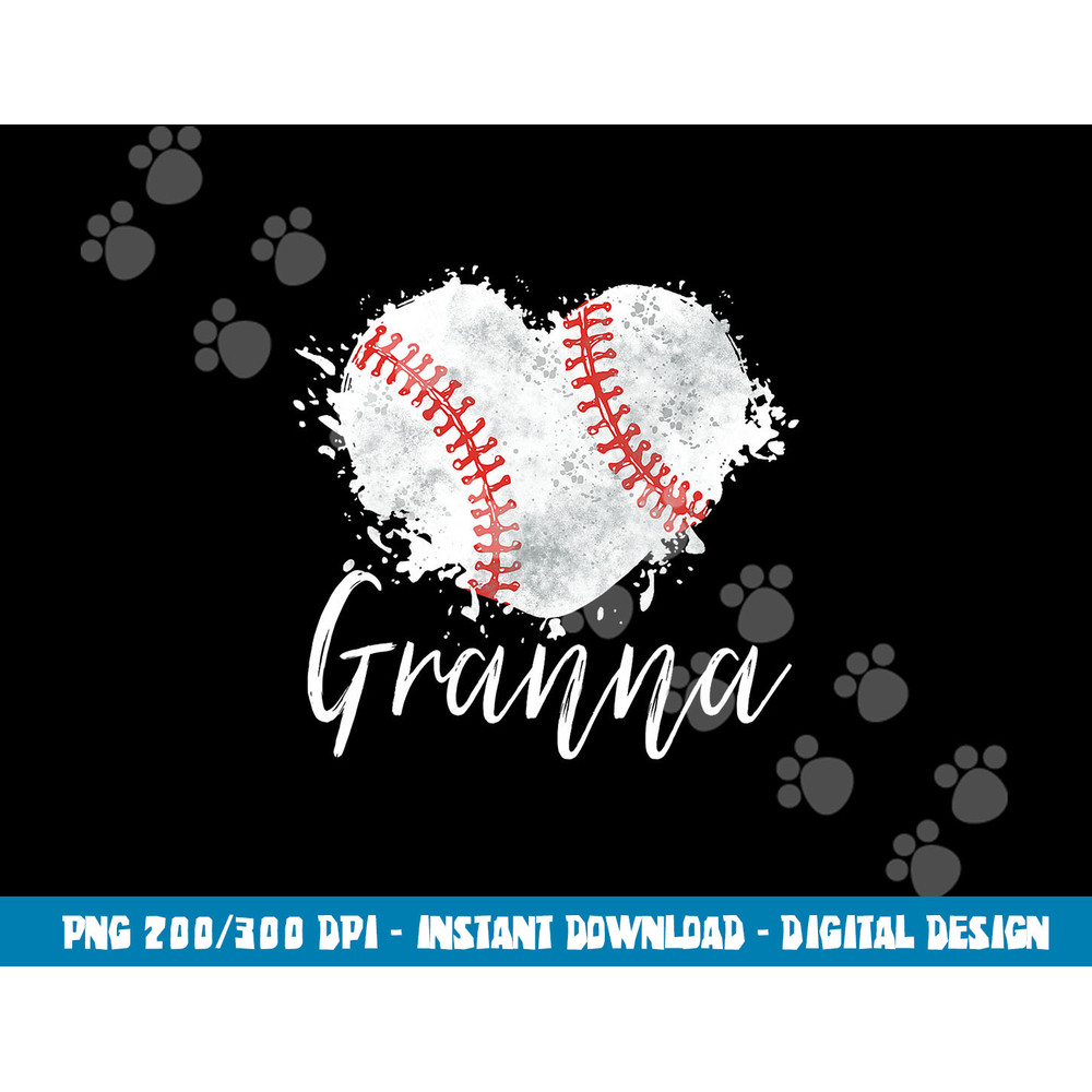 Baseball Granna png, sublimation Baseball Love Heart copy.jpg
