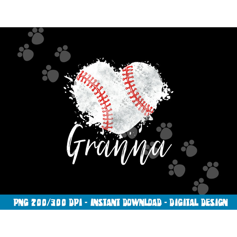 Baseball Granna png, sublimation Baseball Love Heart copy.jpg