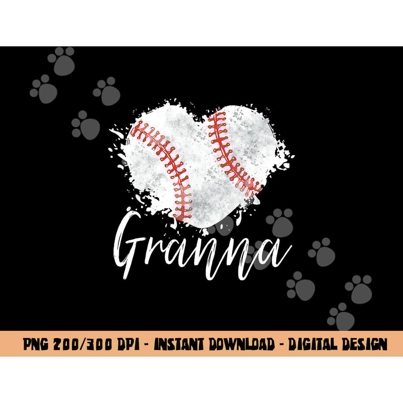 Baseball Granna png, sublimation Baseball Love Heart copy.jpg