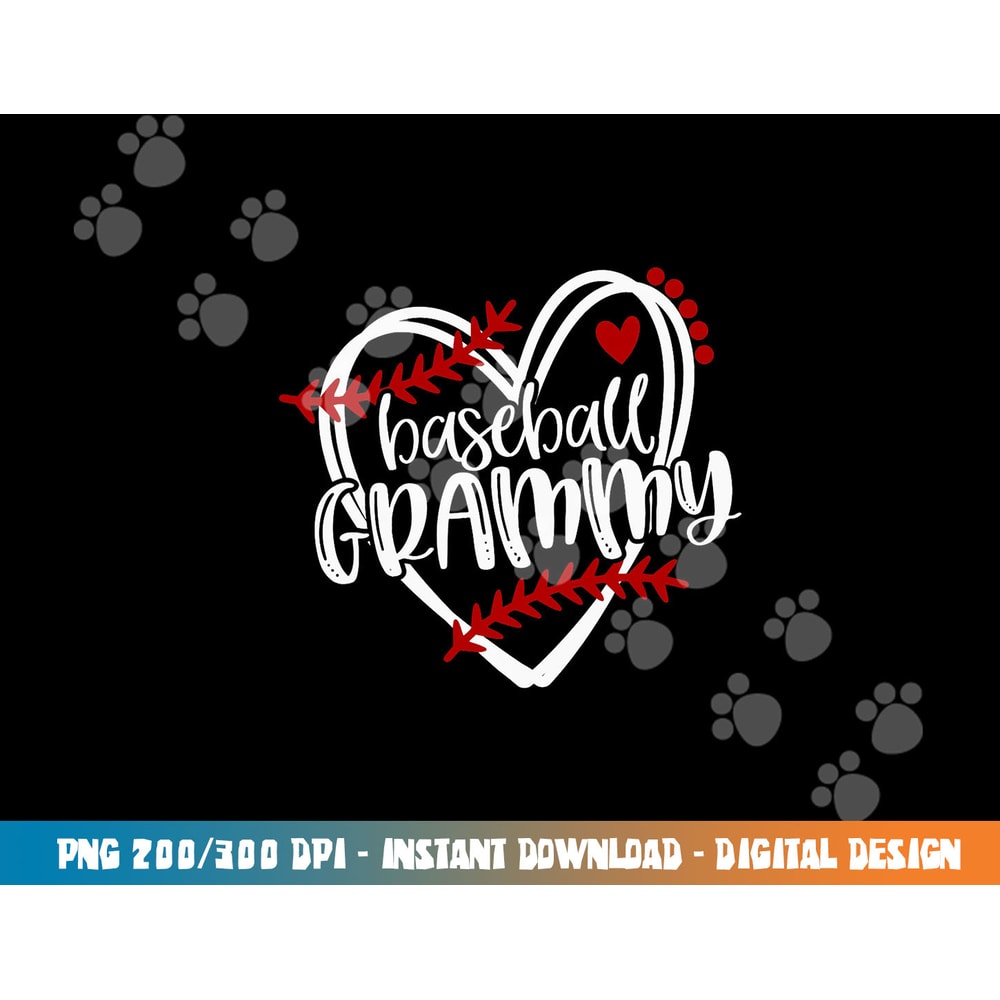 Baseball Heart GRAMMY Shirt Grandma Tshirt Women copy.jpg