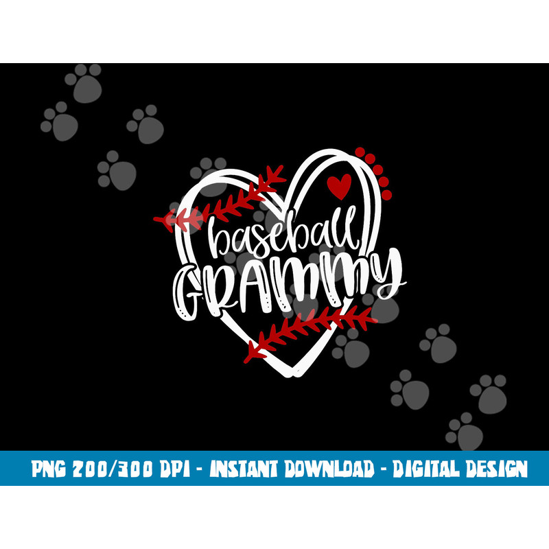 Baseball Heart GRAMMY Shirt Grandma Tshirt Women copy.jpg