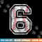 Baseball Jersey Number 6 Vintage Distressed 6th Birthday png, sublimation copy.jpg