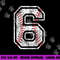 Baseball Jersey Number 6 Vintage Distressed 6th Birthday png, sublimation copy.jpg