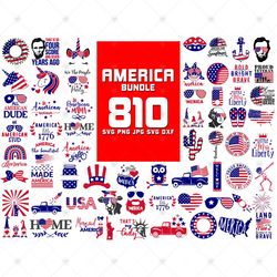 810 Files America Bundle Svg, Independence Day Svg, 4th of July Svg, America 1776 Svg, Made America Svg, Unicorn America