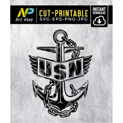 us navy anchor logo svg, ancho and chain svg, us navy military svg, anchor sailor svg, fisher man, svg for cut
