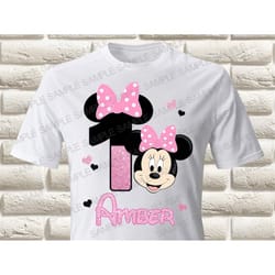 minnie mouse iron on transfer, minnie mouse birthday girl iron on transfer, minnie mouse birthday shirt iron on transfer