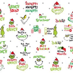 grinch bundle 190 unique design  grinch christmas svg grinch clipart files  files for cricut silhouette .