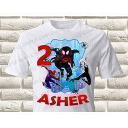 spider verse iron on transfer, spiderman birthday boy iron on transfer, spider man birthday shirt iron on transfer, spid