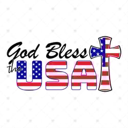 god bless the usa svg, independence day svg, god bless svg, patriotic svg, usa cross svg, 4th of july png, usa svg, usa