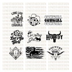 Cowgirl SVG|PNG, Cowboy SVG, Western svg, Howdy svg, Wild west svg, Western design, Western design , Cowboy svg bundle,