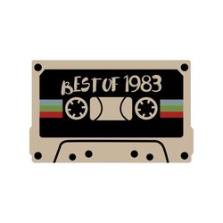 best of 1983, 1983, vintage, vintage svg, cassette tape, cassette tape svg, vintage cassette, png, dxf, eps