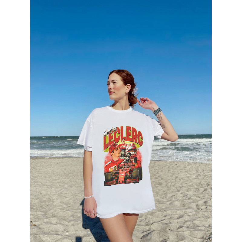Charles Leclerc SHIRT,  Formula 1 Racing Team, Vintage 90s Ferrari Formula 1 Shirt, Racing Driver FORMULA ONE Shirt, Charles Leclerc Sweater - 2.jpg