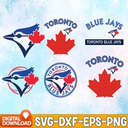 bundle 5 files toronto blue jays baseball team svg,  toronto blue jays svg, mlb team  svg, mlb svg, png, dxf, eps, jpg,