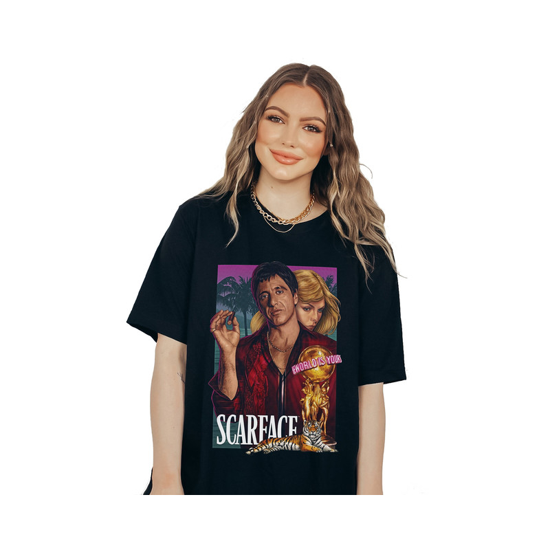 Scarface Vintage Shirt, Tony Montana Retro T-shirt, Al Pacino Shirt, Vintage Scarface Sweatshirt, Tony Montana Shirt, The World is Yours Tee - 1.jpg
