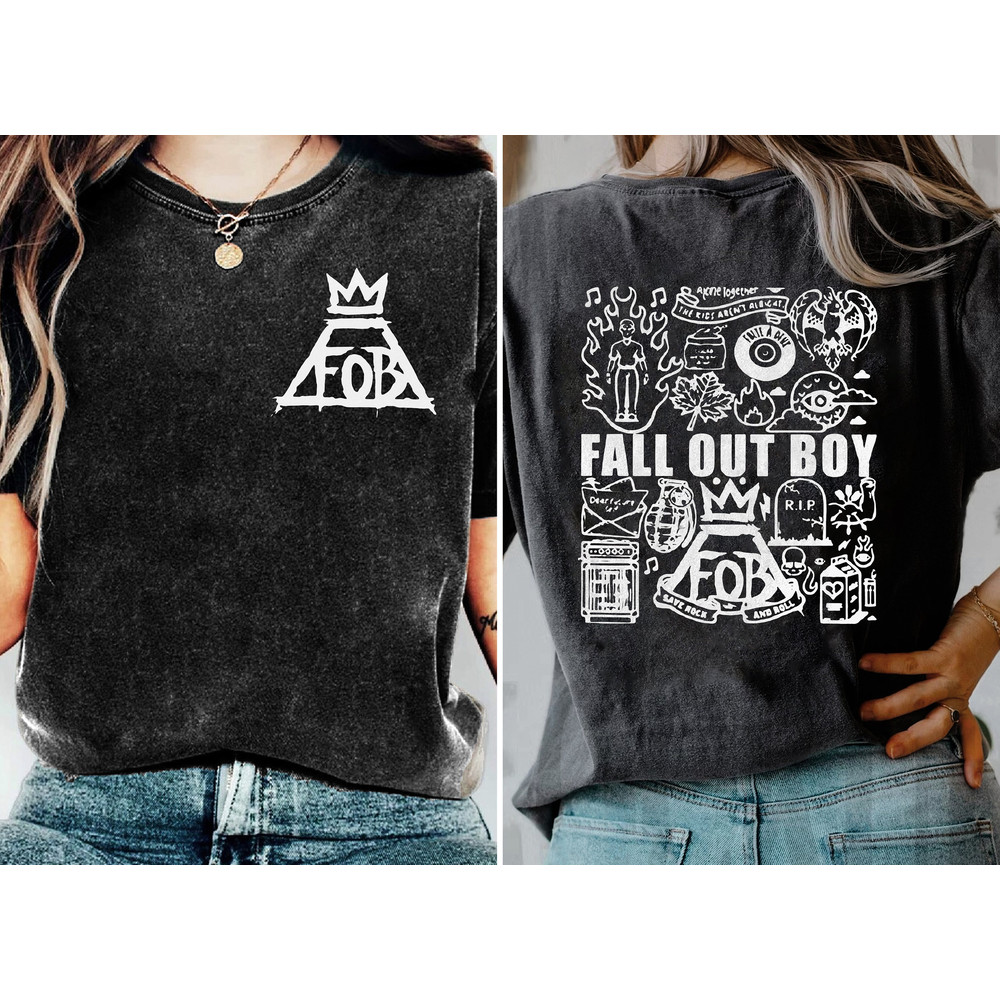 Comfort Colors® Fall Out Boy Tattoo Shirt, Fall Out Boy Tour 2023 Shirt, Fall Out Boy 2023 Tour TShirt, Fall Out Boy Band Fan Shirt - 4.jpg