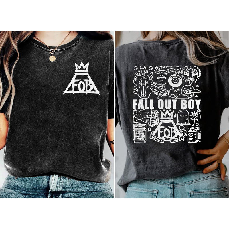 Comfort Colors® Fall Out Boy Tattoo Shirt, Fall Out Boy Tour 2023 Shirt, Fall Out Boy 2023 Tour TShirt, Fall Out Boy Band Fan Shirt - 4.jpg