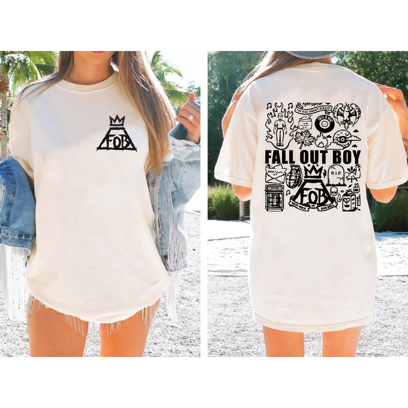 Comfort Colors® Fall Out Boy Tattoo Shirt, Fall Out Boy Tour 2023 Shirt, Fall Out Boy 2023 Tour TShirt, Fall Out Boy Band Fan Shirt - 5.jpg
