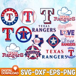 bundle 16 files texas rangers baseball team svg, texas rangers svg, mlb team svg, mlb svg, png, dxf, eps, jpg, instant