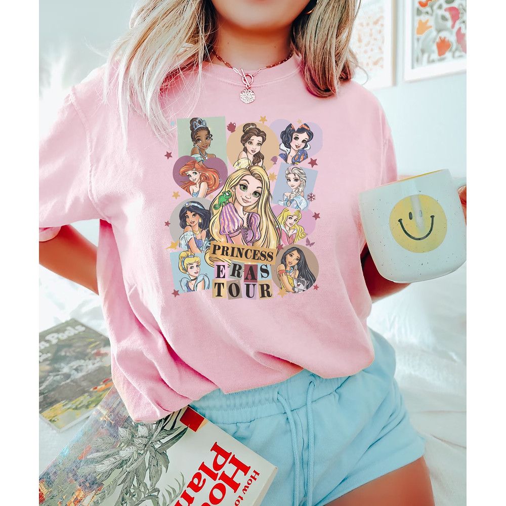 Comfort Colors® Retro Princess Eras Tour Shirt, Disney Princess Shirt, TS Merch The Eras Tour Shirt, Birthday Girl Tee, Cinderella Shirt - 4.jpg