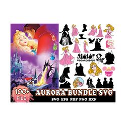 100 aurora bundle svg, disney svg, disney aurora svg