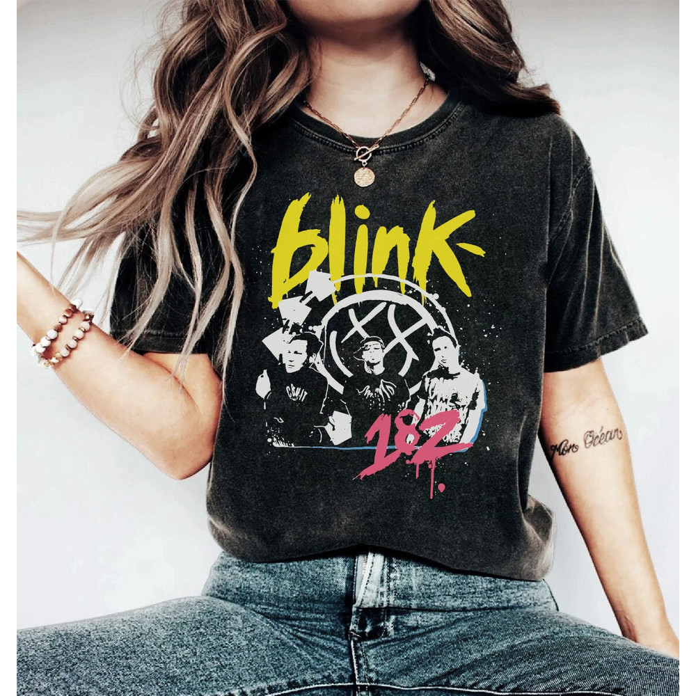 Comfort Colors®Blink 182 Shirt, Blink 182 Tour Art Shirt, Blink 182 Shirt, Blink 182 Art Sweatshirt, Vtg Arrow Smiley Unisex Tee 90s - 2.jpg