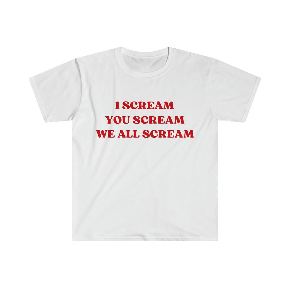 Funny Meme TShirt, I Scream You Scream We All Scream Ice Cream Pun Joke Tee, Gift Shirt - 1.jpg