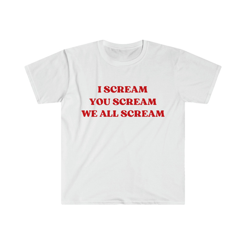 Funny Meme TShirt, I Scream You Scream We All Scream Ice Cream Pun Joke Tee, Gift Shirt - 1.jpg