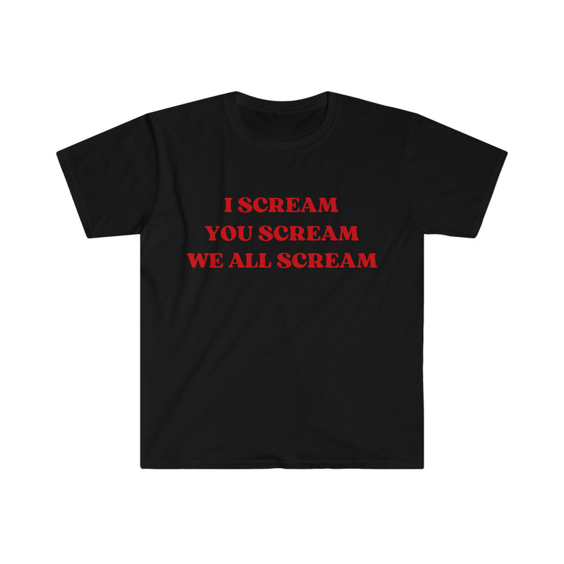 Funny Meme TShirt, I Scream You Scream We All Scream Ice Cream Pun Joke Tee, Gift Shirt - 2.jpg