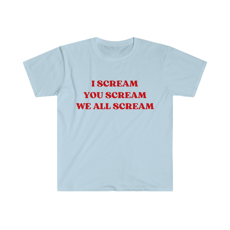 Funny Meme TShirt, I Scream You Scream We All Scream Ice Cream Pun Joke Tee, Gift Shirt - 4.jpg